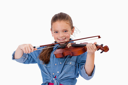 女孩拉小提琴音乐家乐器影棚学习天赋孩子艺术家学生独奏者艺术类图片