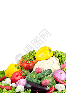 杂类新鲜蔬菜框架叶子洋葱黄瓜收藏胡椒食物文化菜花萝卜图片
