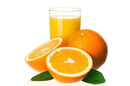 橙汁甜点橙子午餐菜肴早餐树叶饮食食物水果美食图片