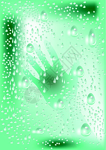 玻璃上的水滴反射插图薄雾窗户气泡宏观雨滴图片