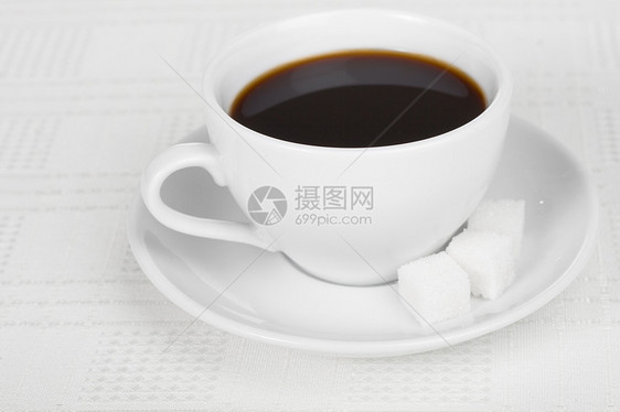 咖啡杯小吃早餐时光杯子白色咖啡时间黑色静物食物图片