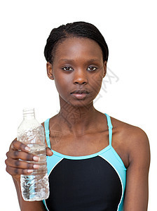 拿着一瓶水的重女正经女人图片