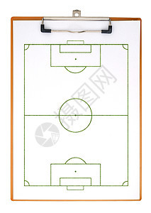 剪贴板上的足球字段图片