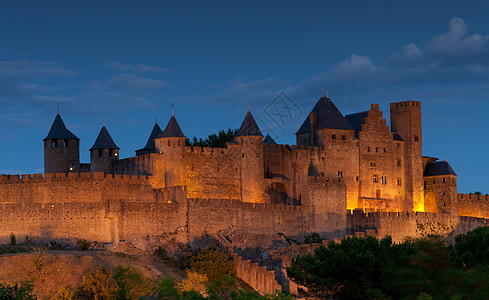 法国卢乌西隆城市村庄遗产建筑照明城堡堡垒历史墙壁旅行图片