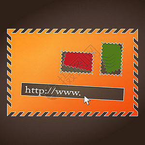 网页邮件框架通讯商业光标互联网明信片标签插图绘画邮票背景图片