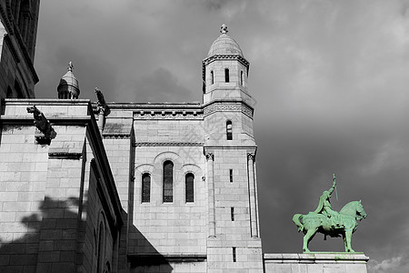 法国巴黎 法国伊利尔德法兰西城市大教堂建筑学历史黑与白旅游圆顶石头黑白宗教图片