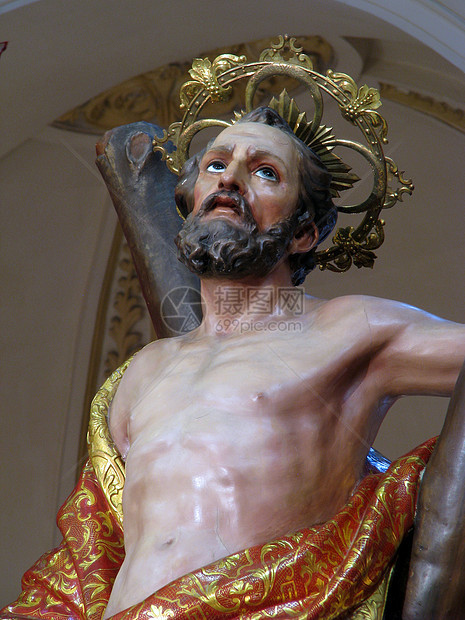 圣安德鲁宗教烈士信仰雕塑教会雕像庆典图片