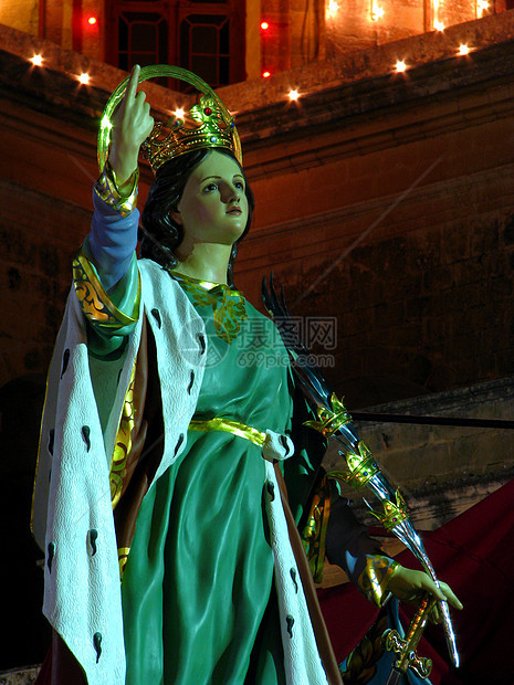 圣卡特里娜盛宴车轮雕像宗教装饰艺术处女烈士信仰庆典图片