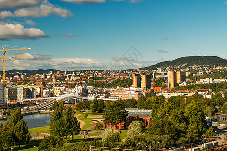 奥斯陆城市风景天线历史旅游景观街道旅行建筑学天际鸟瞰图市中心图片