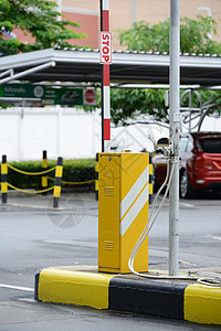 自动车辆安保障碍车牌停车场入口街道安全监视监视器出口警告车位警卫图片