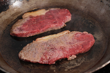 牛肉牛排食物平底锅市场用餐炒锅美食炙烤营养牛肉课程图片