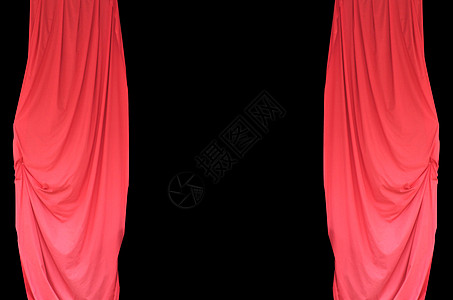 红舞台露天窗帘背景图片