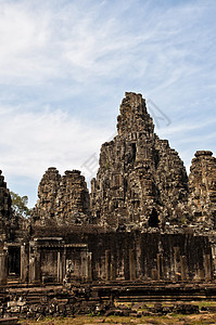 Bayon Siem收获 柬埔寨石脸旅游雕像面孔艺术地标石头宗教遗迹纪念碑图片