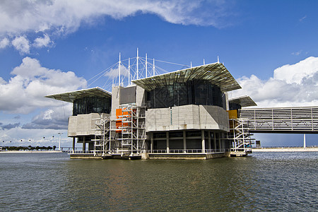 现代水族馆大楼工程蓝色海洋吸引力闲暇建筑展览科学海洋馆波浪图片