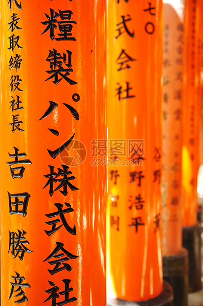 木制门木头走廊寺庙隧道文化神道宗教橙子旅行神社图片