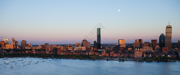 马萨诸塞州波士顿后湾和剑桥商业地标蓝色办公室城市天际建筑天空景观建筑物图片