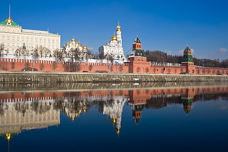 莫斯科旅游金子中心圆顶大天使天空城市宗教博物馆建筑学图片