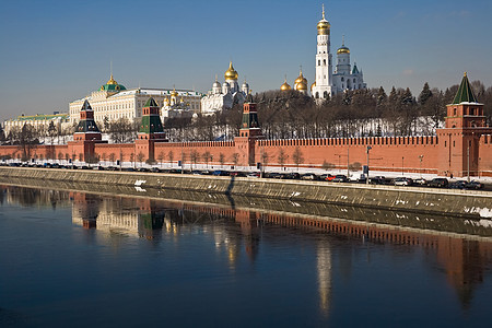 莫斯科建筑蓝色教会大教堂旅游首都纪念碑宗教金子大天使图片