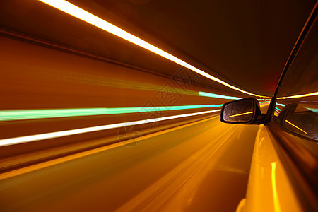 夜驾车旅行运动路灯踪迹速度城市辉光交通反射玻璃图片