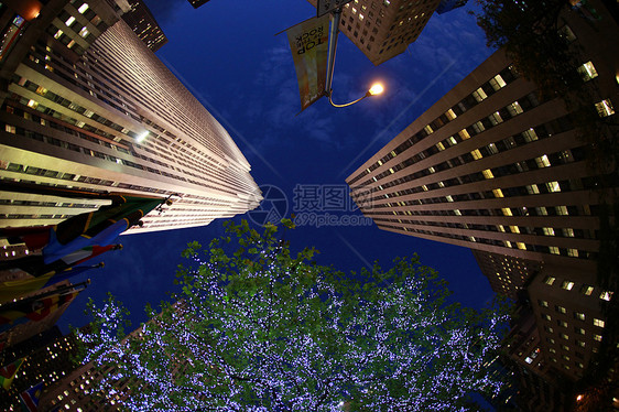 纽约 洛克菲勒中心摩天大楼高楼电气大楼城市市中心观景台地方观光装饰图片