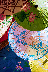 亚伞式手工业景点墙纸紫色艺术品展示收藏蓝色遮阳伞绘画图片