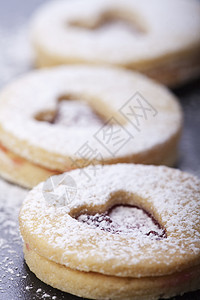 圣诞饼干和糖粉的特写宏观香料八角饼干芳香糕点烘烤礼物糖果乡村图片