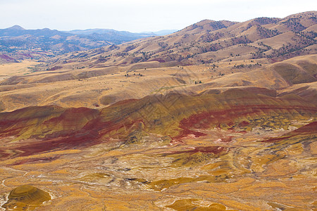 油漆山丘水平悬崖石层化石红色峡谷土地山岗美丽图像图片