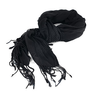 黑色的温暖围巾纺织品服装衣服织物灰色裙子折叠边缘白色条纹图片