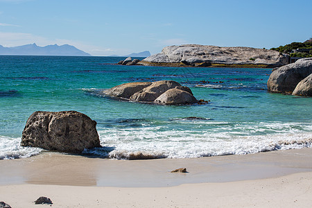 洛基在南非角点海岸的海岸 南非蓝色普角自然背景