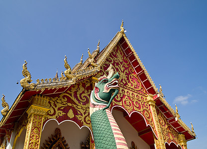 传统汉纳风格的寺庙 位于历史阴影文化雕像地标天空建筑学宗教历史性艺术图片