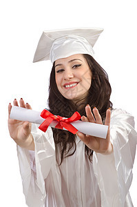 白种背景的快乐毕业幸福庆典教育喜悦文凭成人学校木板流苏学士图片