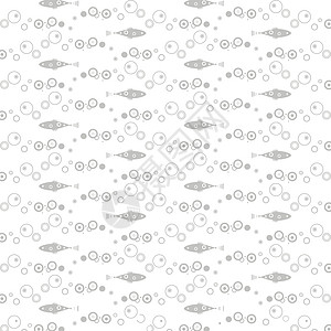 沙丁鱼无缝模式灰色条纹创造力墙纸插图绘画白色装饰气泡设计图片