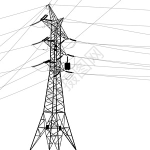 高压电线的休眠变压器危险黑色技术力量电压网络插图基础设施电气图片