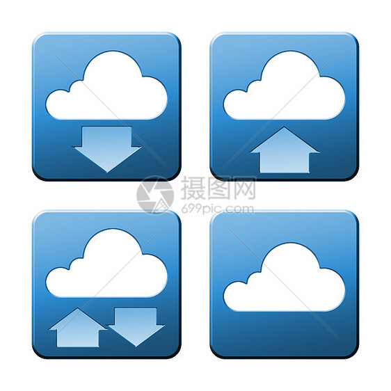 乌云信号天气插图托管商业网络框架收藏计算贴纸下载图片