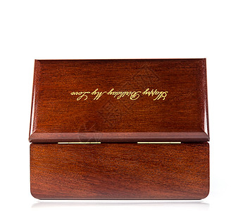木盒装饰白色礼物胸部木头展示贮存棕色装饰品盒子背景图片