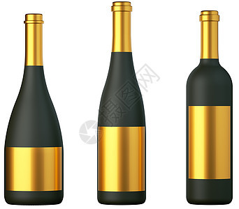 三瓶黑色葡萄酒 无金牌 单图片