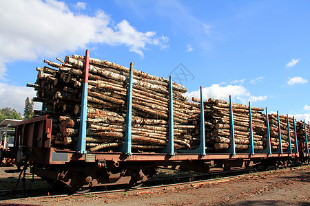铁路运输木头图片