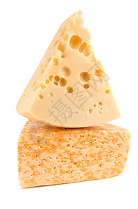 两片奶酪食物影棚摄影文化健康饮食芝士乳制品对象图片