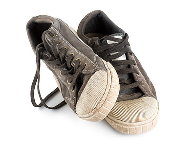 配对旧运动鞋背景图片