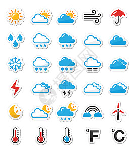 设置为标签 - 矢量的天气图标图片