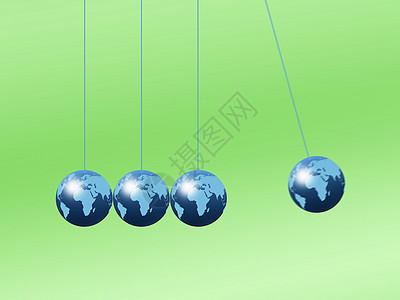 牛顿摇篮经济商业闲暇摇篮先生运动平衡地球物理蓝色背景图片