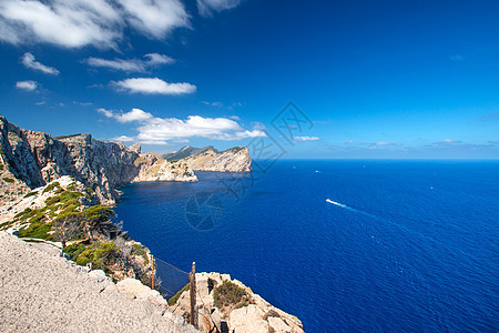 马洛卡角太阳侵蚀美丽蓝色旅行海岸海岸线天空海洋导师图片