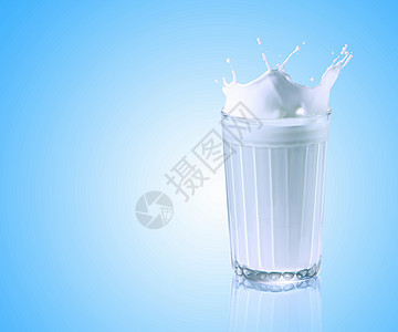 玻璃中的新鲜牛奶食物奶油杯子甜点奶制品液体饮食养分乳白色营养图片