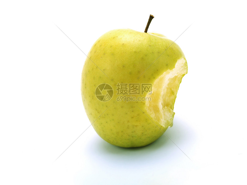 吃绿苹果图片