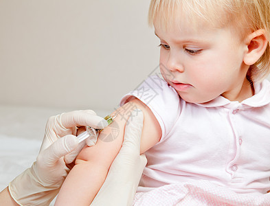 小女婴要打针了感染护士医师注射诊所儿科抗生素免疫流感医院图片
