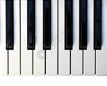 钢琴键盘的特写细节图片