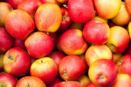 苹果团体红色宏观绿色小吃水果食物图片