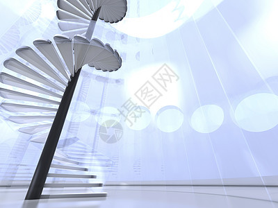 室内有玻璃螺旋阶梯的远期轮环圆圈隧道大厅楼梯科幻反射房间走廊商业建筑图片