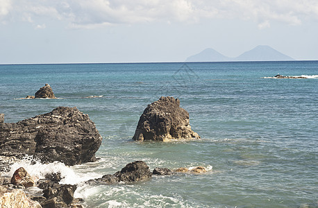 布鲁罗海滩 墨西拿 西西里地平线盐沼海洋海岸线旅行群岛石头海湾兄弟海景图片