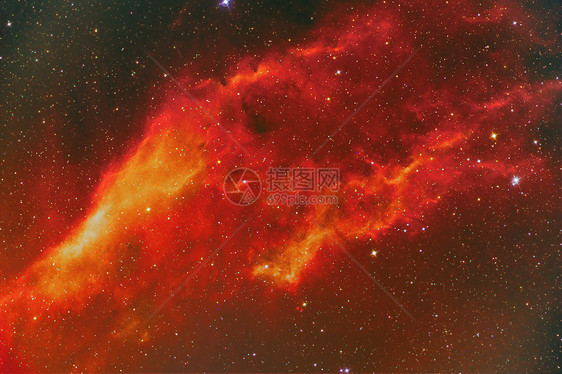 NGC 1499 加利福尼亚星云黑色行星望远镜螺旋蓝色天文学星际星星轨道彗星图片